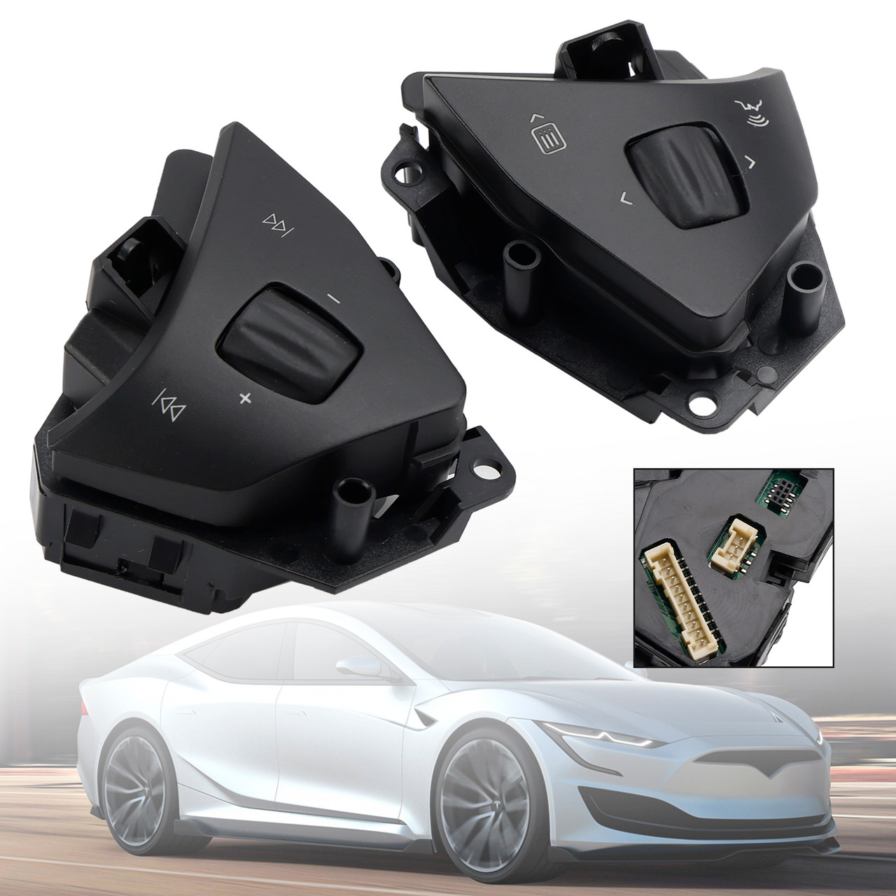 2016-2020 Model S X Left+Right Steering Wheel Audio Voice Control Button Generic