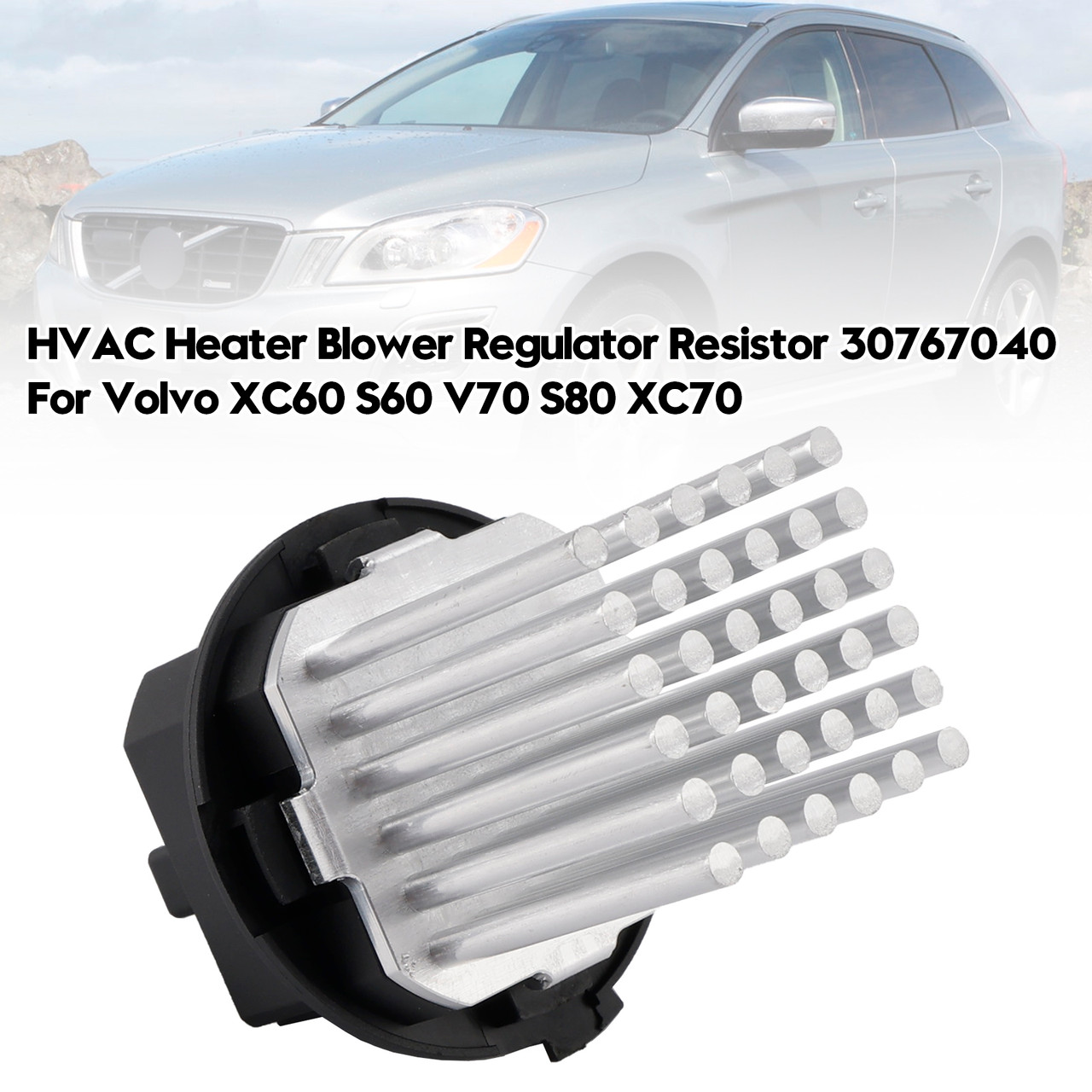 2008-2018 Volvo XC60 S60 V70 S80 XC70 HVAC Heater Blower Regulator Resistor 30767040 Generic
