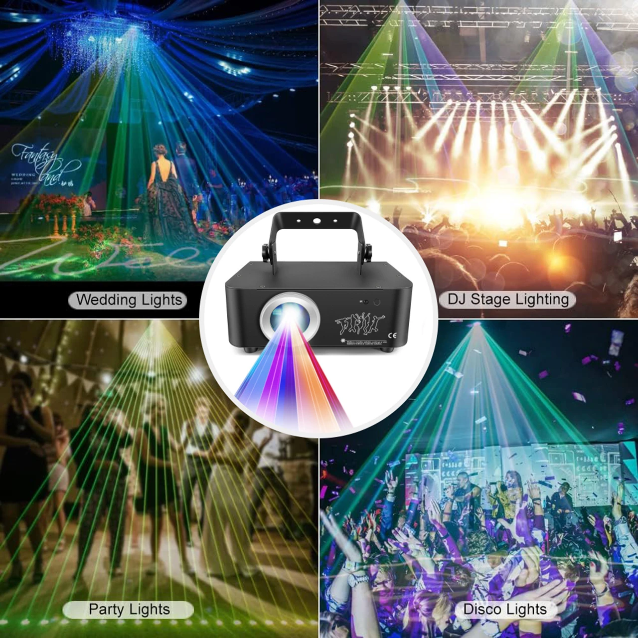 500MW Dynamic Full-Color RGB Display 3D Show With Visual Effects Stage Light