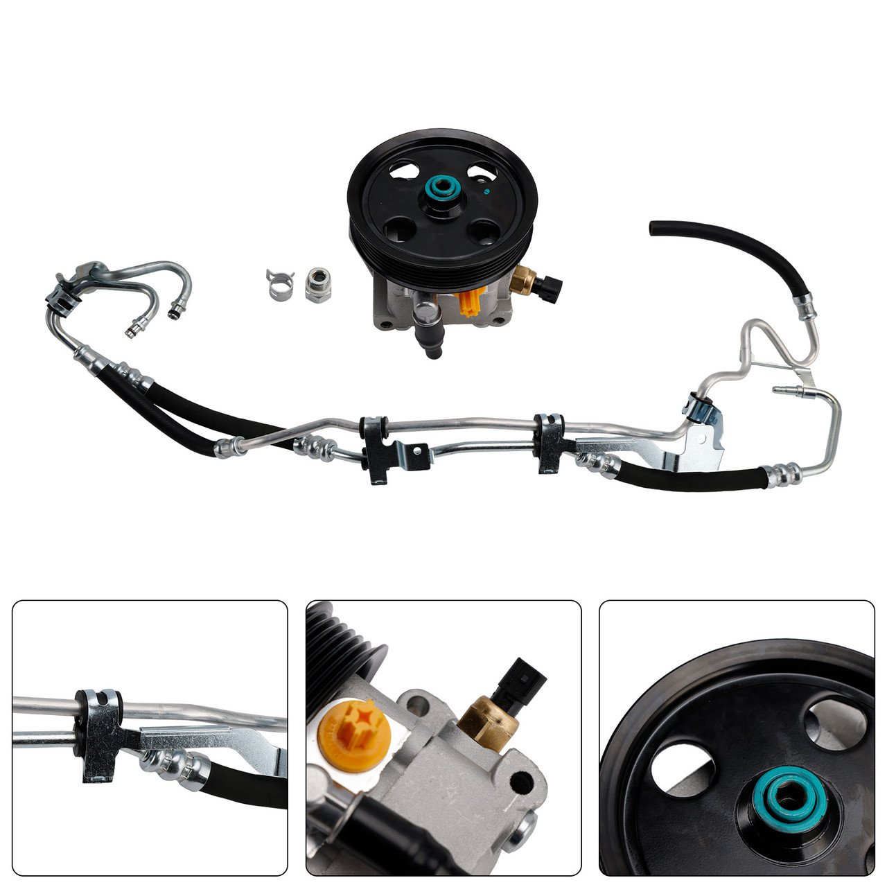 2004-2011 Ford Focus C-Max Power Steering Pump+High Pressure Pipe 4M513A696AC Generic