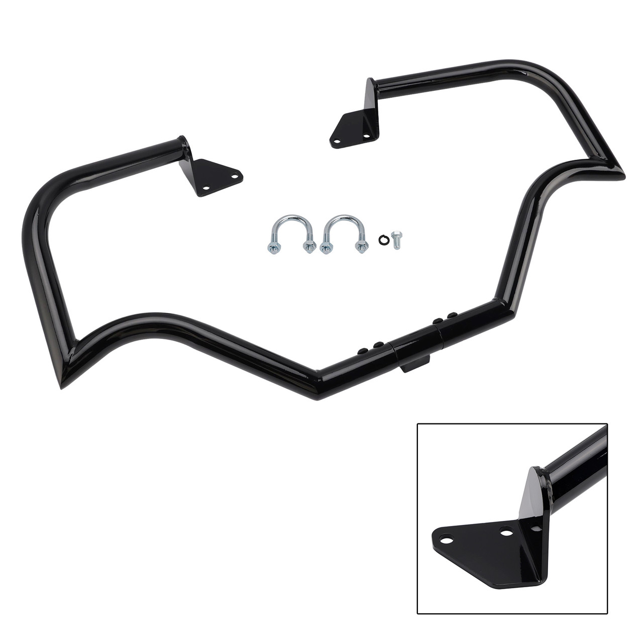 2006-2017 Super Glide FXD Engine Guard Crash Bar Frame Protector Bumper Black Generic
