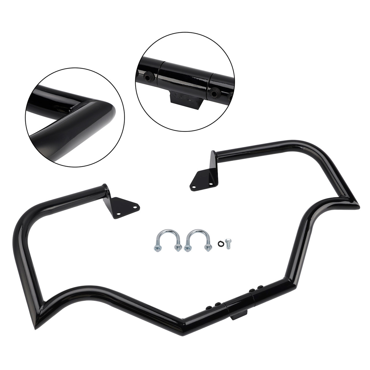 2006-2017 Wide Glide FXDWG Engine Guard Crash Bar Frame Protector Bumper Black Generic