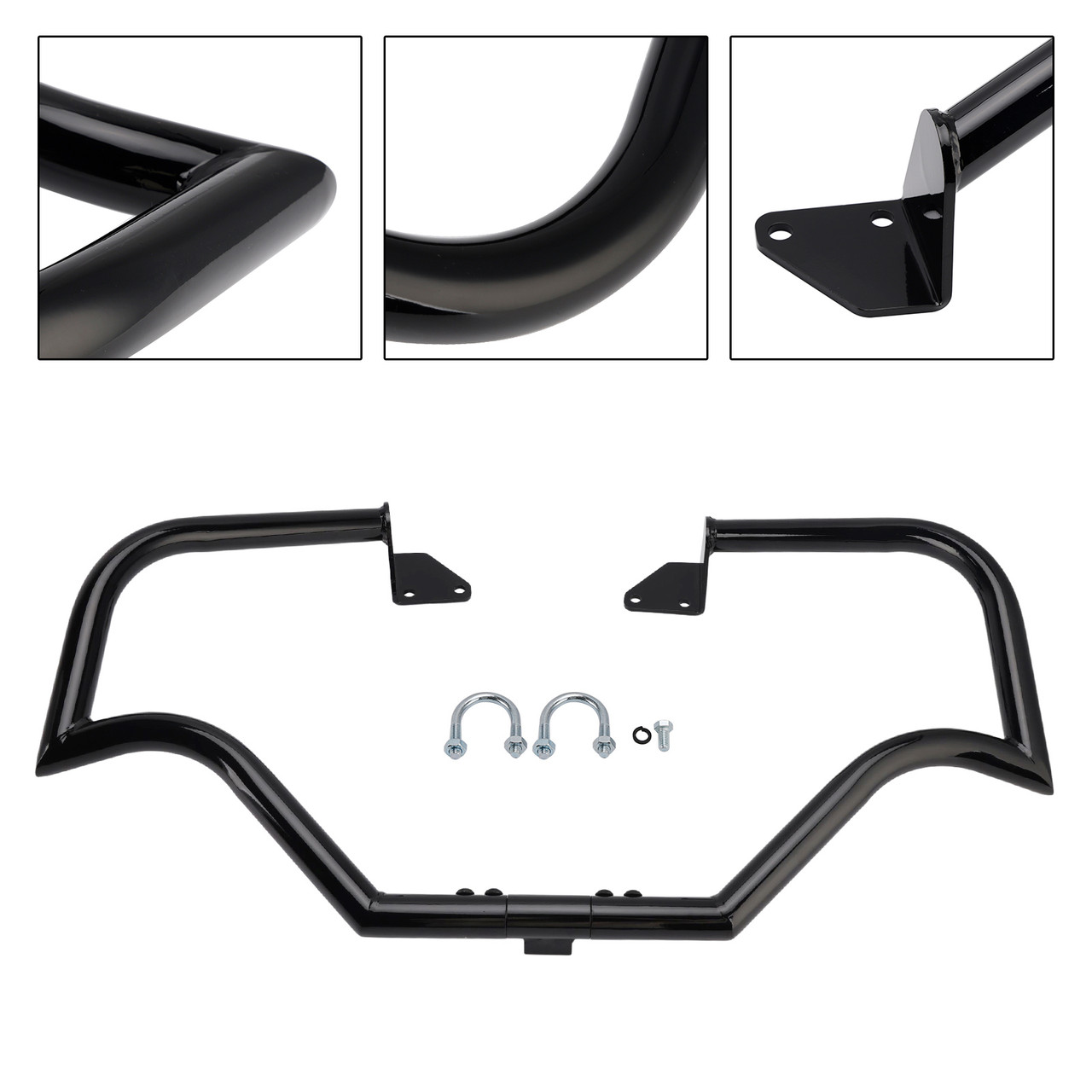2006-2017 Fat Bob FXDF Engine Guard Crash Bar Frame Protector Bumper Black Generic