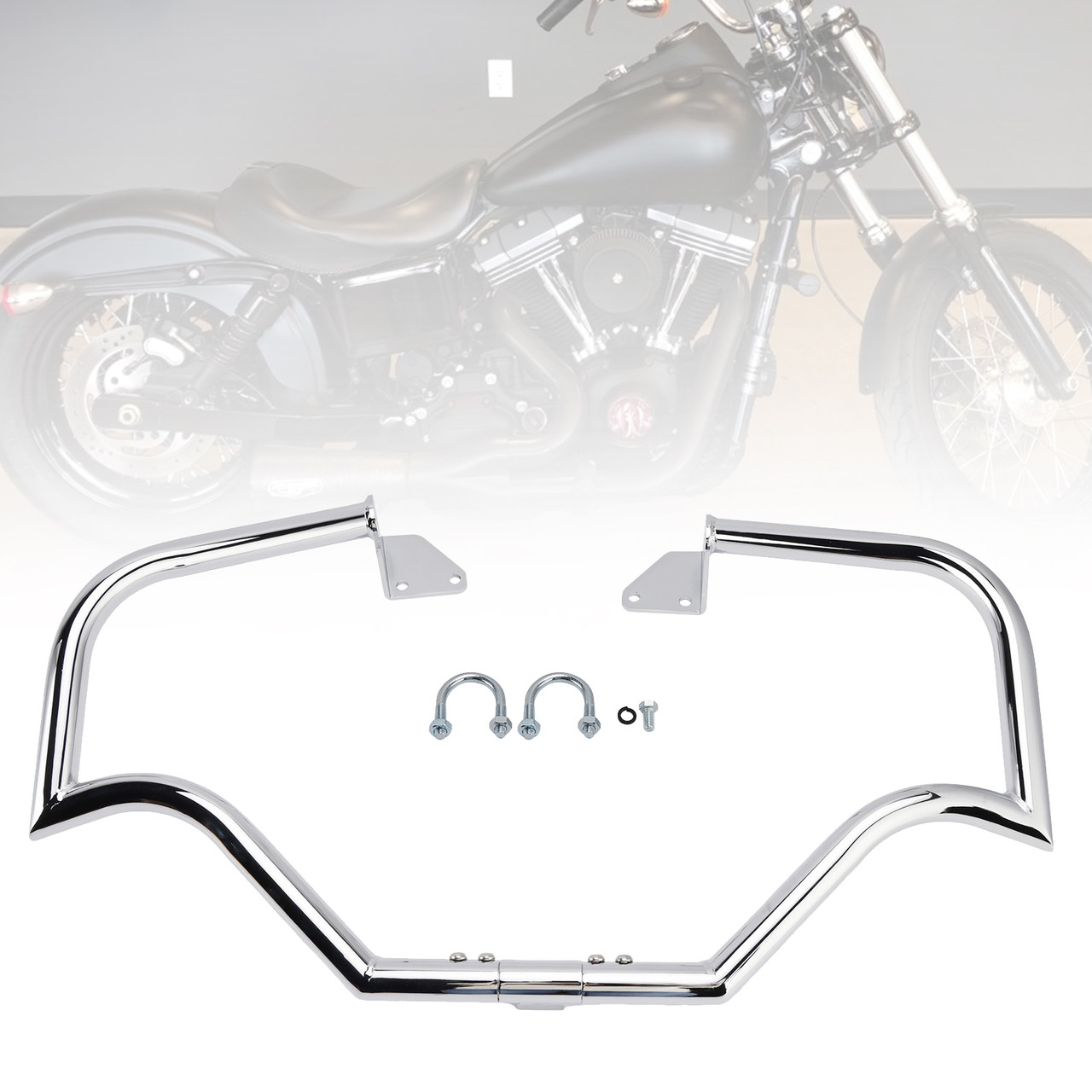 2006-2017 Street Bob FXDB Engine Guard Crash Bar Frame Protector Bumper Chrome Generic