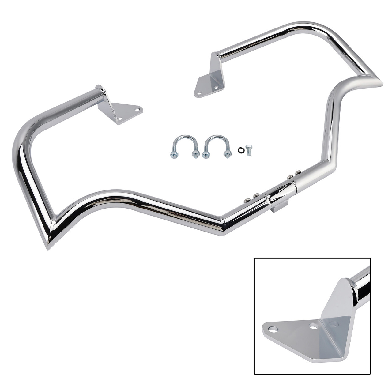 2006-2017 Street Bob FXDB Engine Guard Crash Bar Frame Protector Bumper Chrome Generic