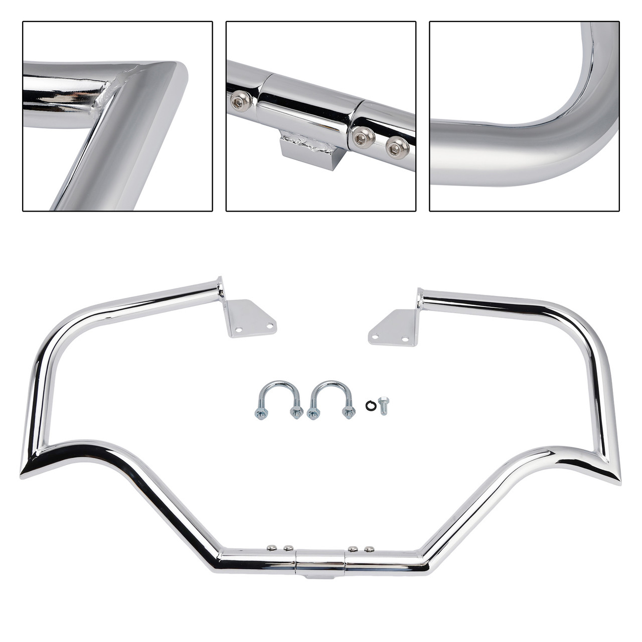 2006-2017 Wide Glide FXDWG Engine Guard Crash Bar Frame Protector Bumper Chrome Generic