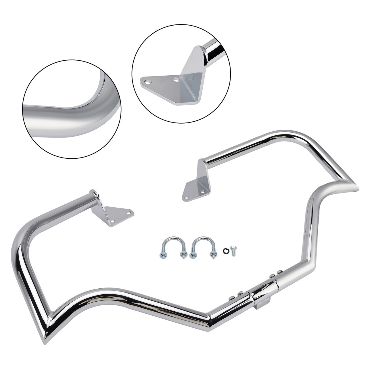 2006-2017 Fat Bob FXDF Engine Guard Crash Bar Frame Protector Bumper Chrome Generic