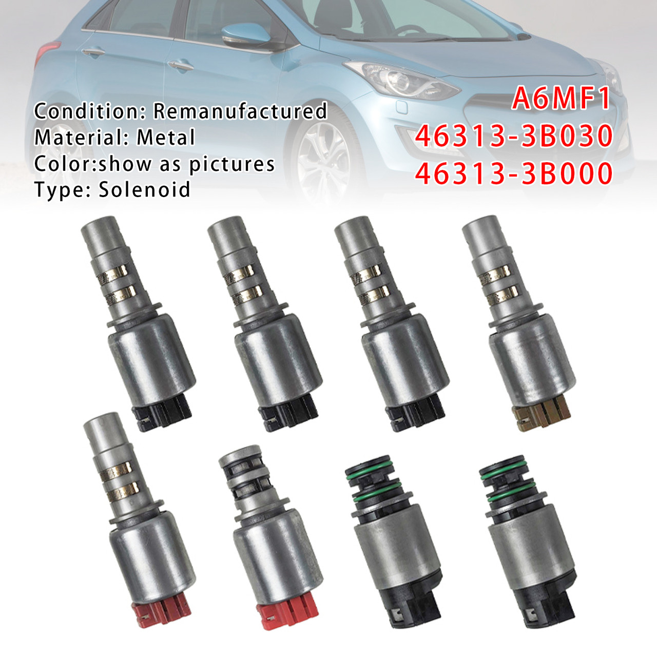 KIA/ Chevrolet 8PCS Transmission Solenoid A6MF1 46313-3B030 46313-3B000 Generic