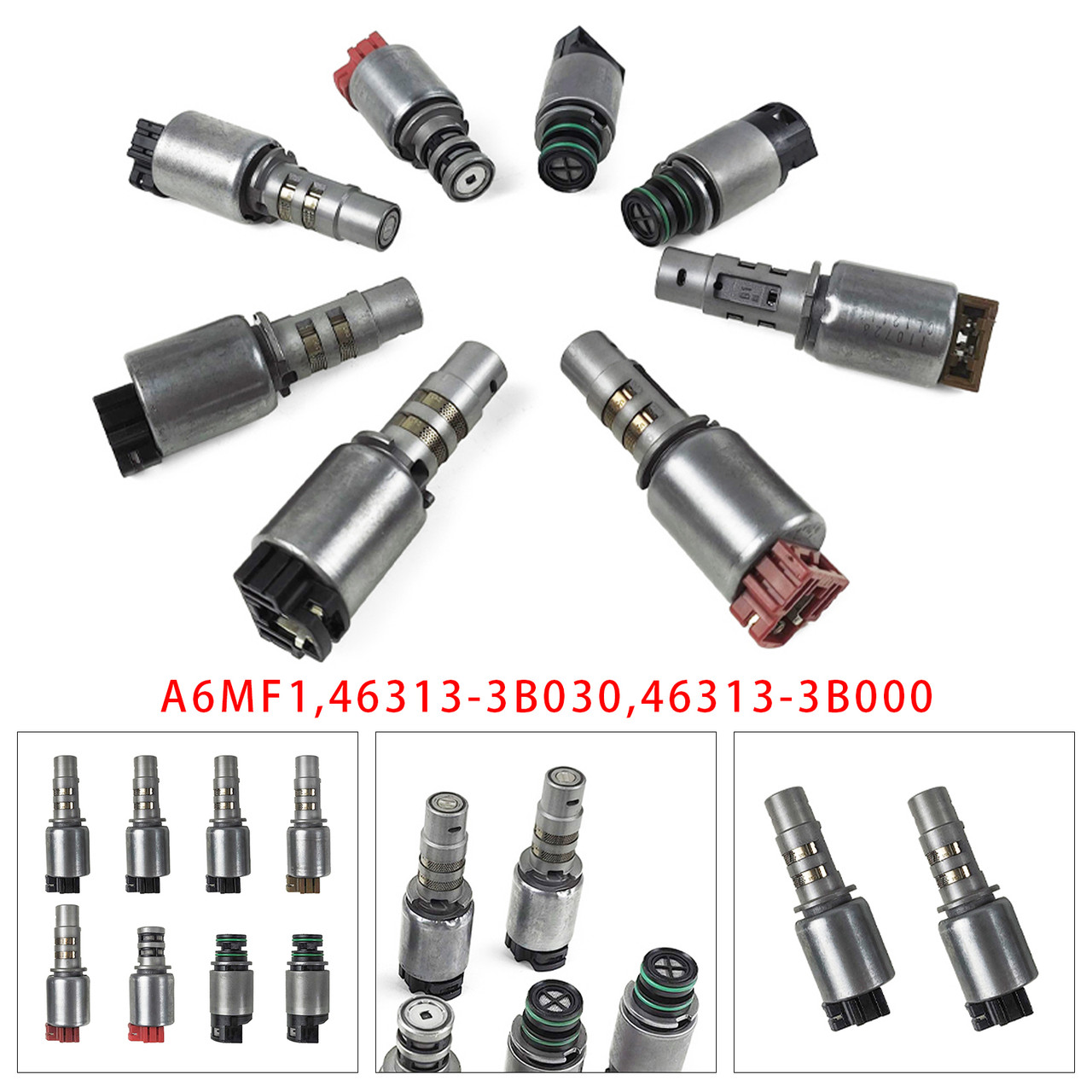 KIA/ Chevrolet 8PCS Transmission Solenoid A6MF1 46313-3B030 46313-3B000 Generic