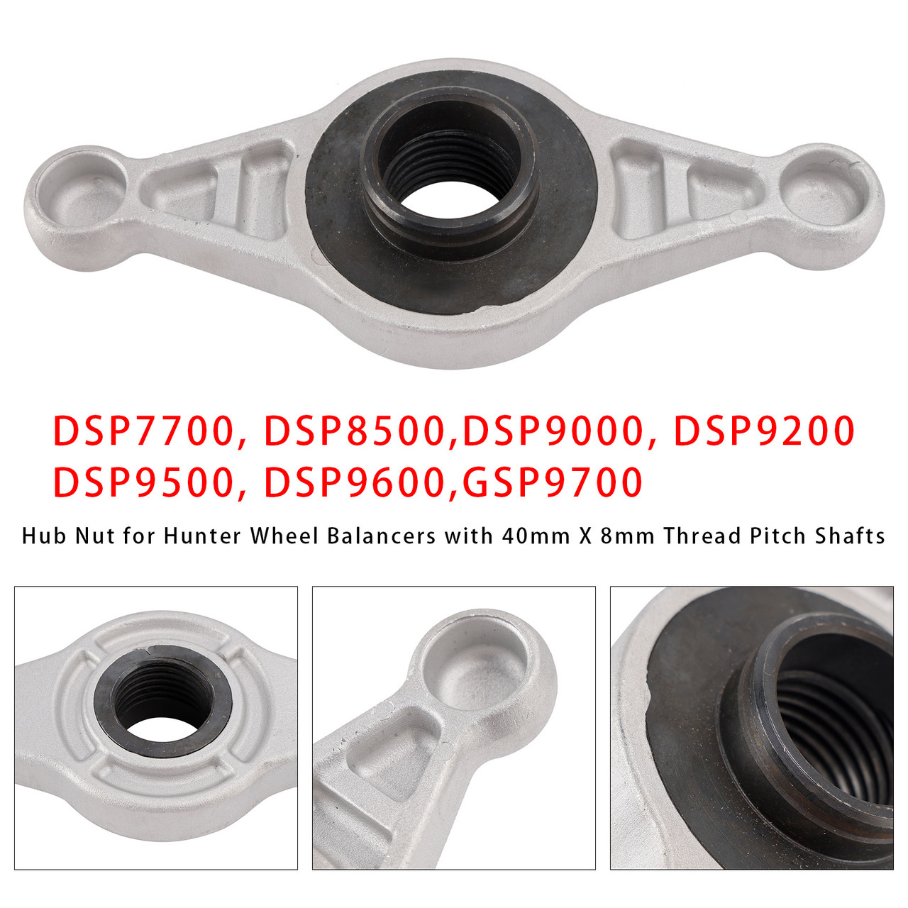 Wheel Balancer Hub Wing Nut 812103 For Hunter DSP w/ 40mm X 8mm Shaft Thread Pitch DSP7700, DSP8500, DSP9000, DSP9200, DSP9500, DSP9600,GSP9700