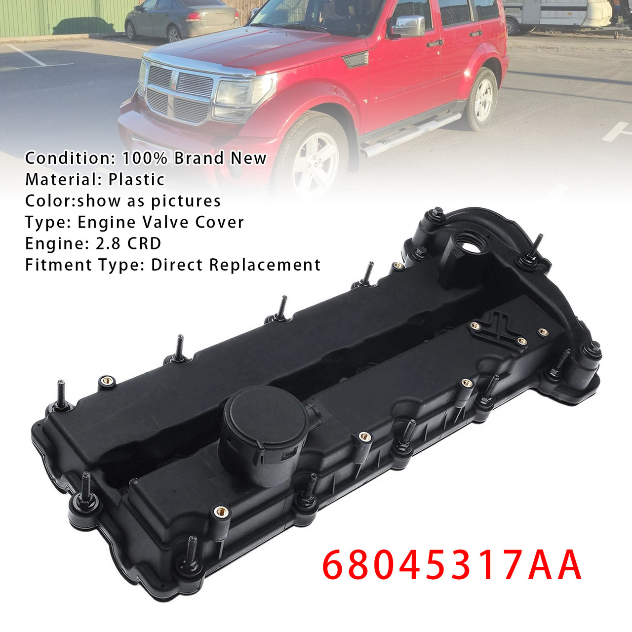 2008-2016 Chrysler Grand Voyager V RT Engine Valve Cover 68045317AA Generic