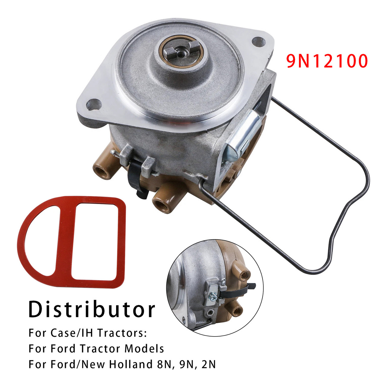 Ford/New Holland 8N, 9N, 2N Front Mount Distributor w/ Gasket 9N12100 Generic