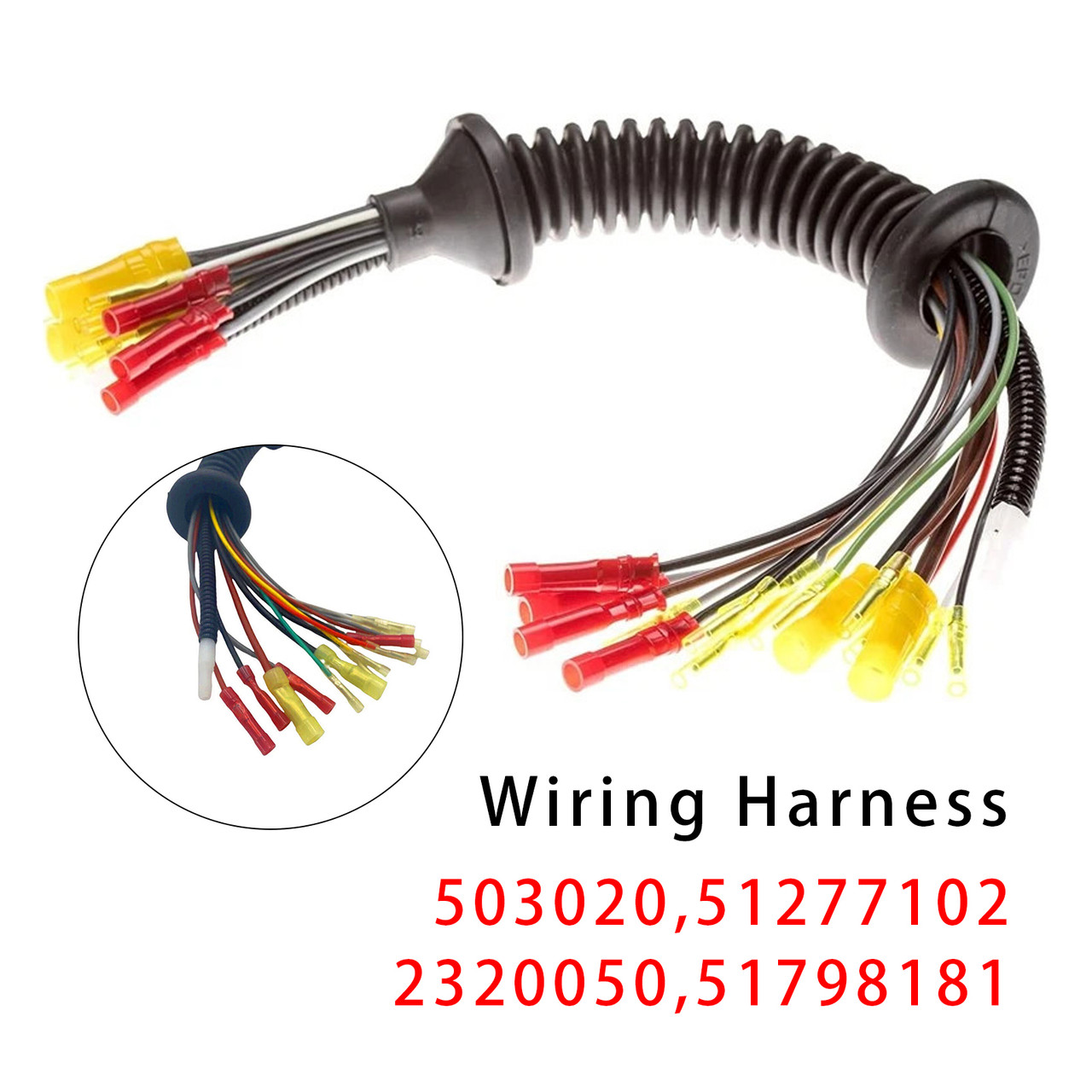 2007-2015 Fiat 500(312) Hatchback Rear Door Cable Wiring Harness Tailgate Loom 51277102 Generic