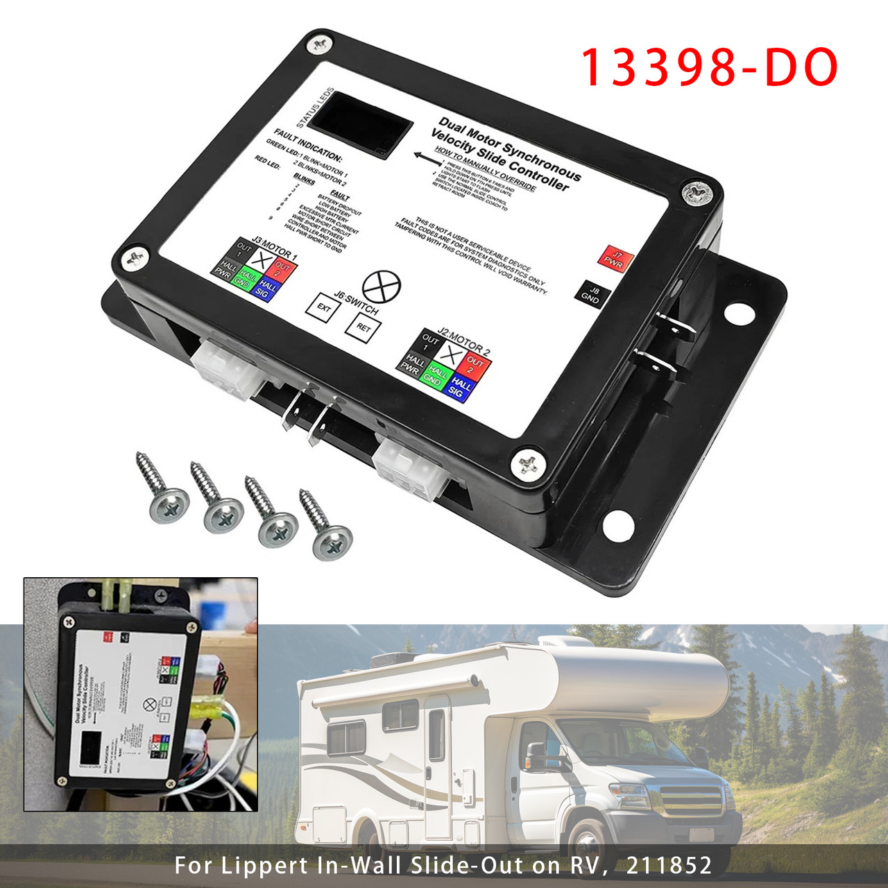 13398-D0 Dual Motor Synchronous Velocity Slide Controller For Lippert V-Sync II