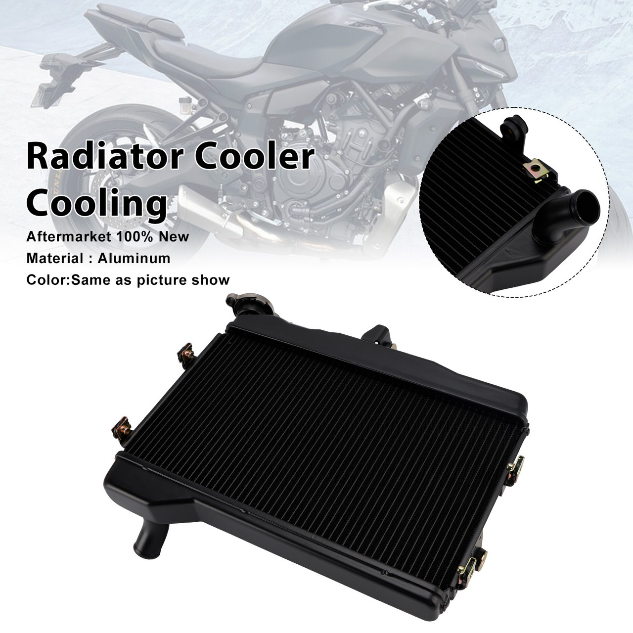 2025-2026 YAMAHA MT-07 Radiator Cooler Cooling Black Generic