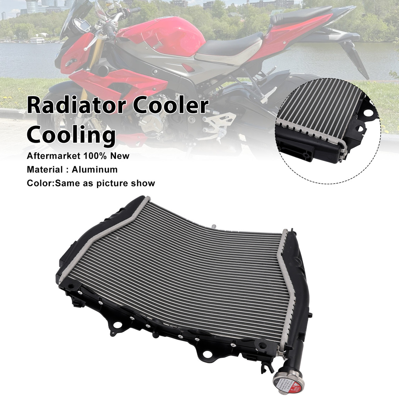 2015-2018 BMW S1000R Radiator Cooler Cooling Silver Generic