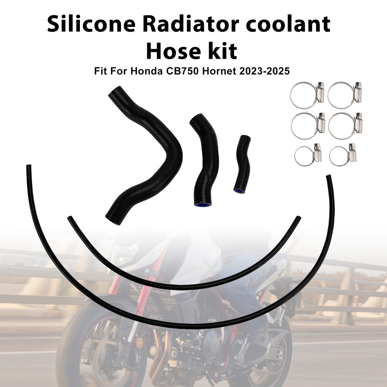 2023-2025 Honda XL750 Transalp Silicone Radiator coolant Hose kit Black Generic