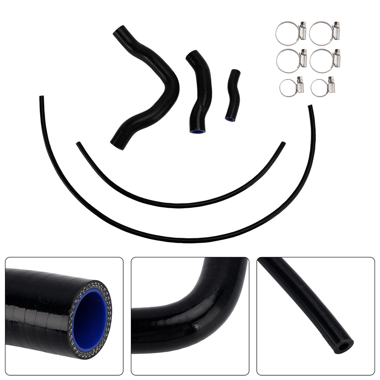 2023-2025 Honda XL750 Transalp Silicone Radiator coolant Hose kit Black Generic