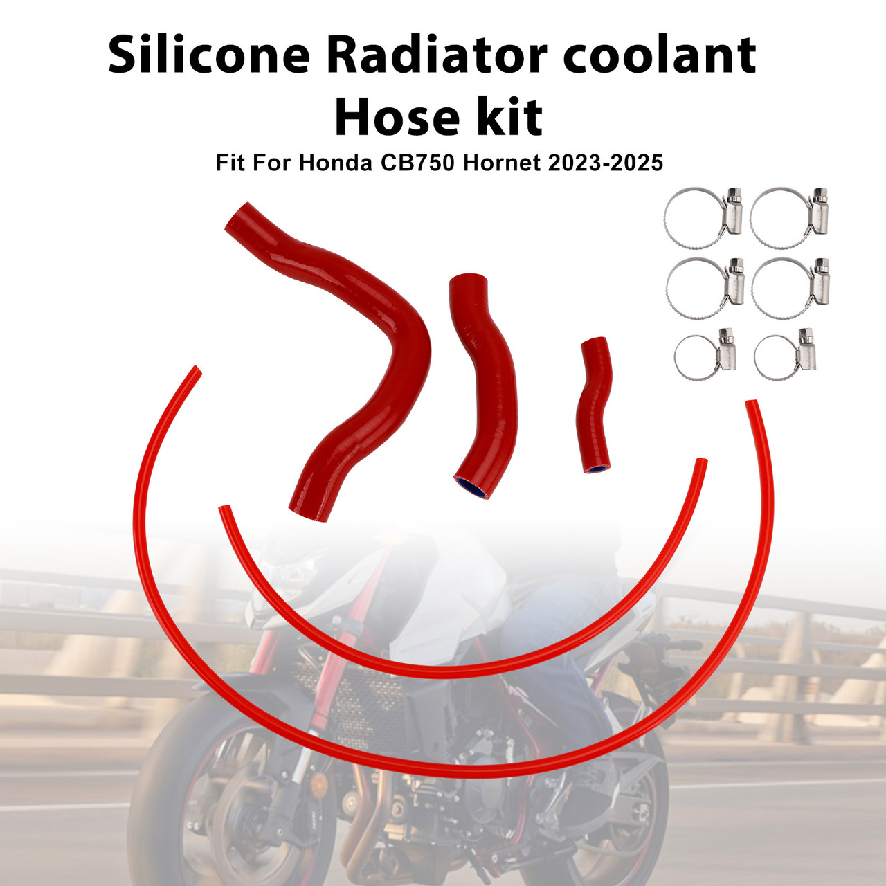 2023-2025 Honda XL750 Transalp Silicone Radiator coolant Hose kit Red Generic