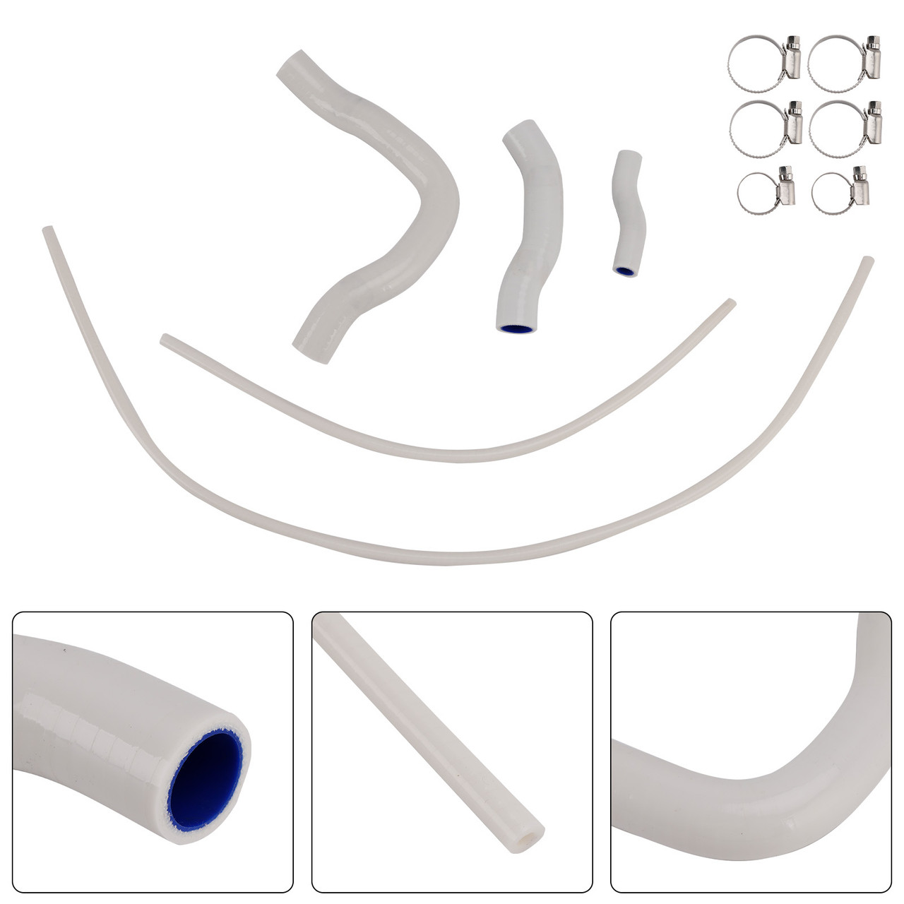 2023-2025 Honda CB750 Hornet Silicone Radiator coolant Hose kit White Generic