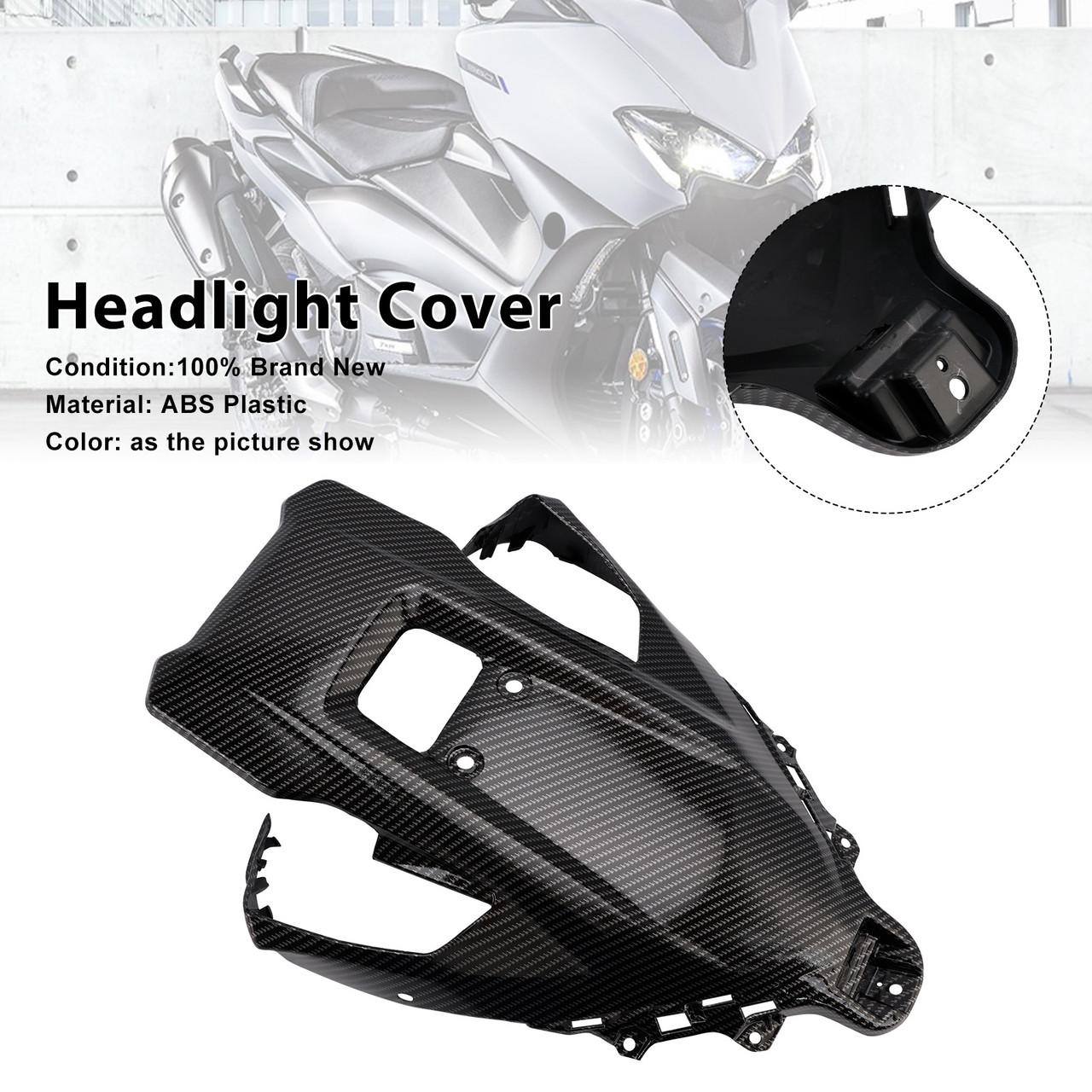 2025-2026 Yamaha T-MAX 560 Headlight Cover Carbon Generic