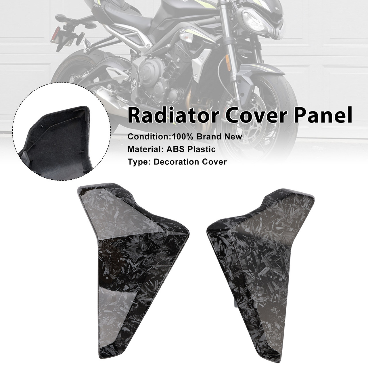 2023-2025 Triumph Street Triple 765 R/RS Radiator Cover Panel Forge Generic