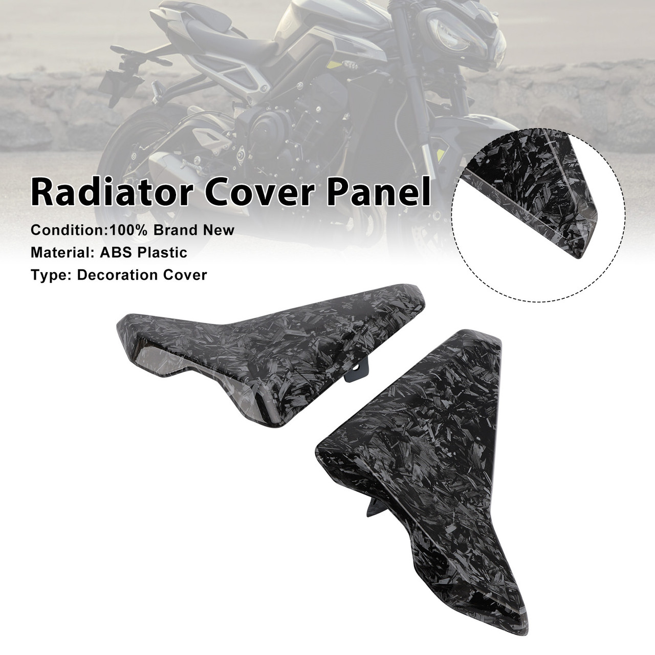 2023-2025 Triumph Street Triple 765 R/RS Radiator Cover Panel Forge Generic