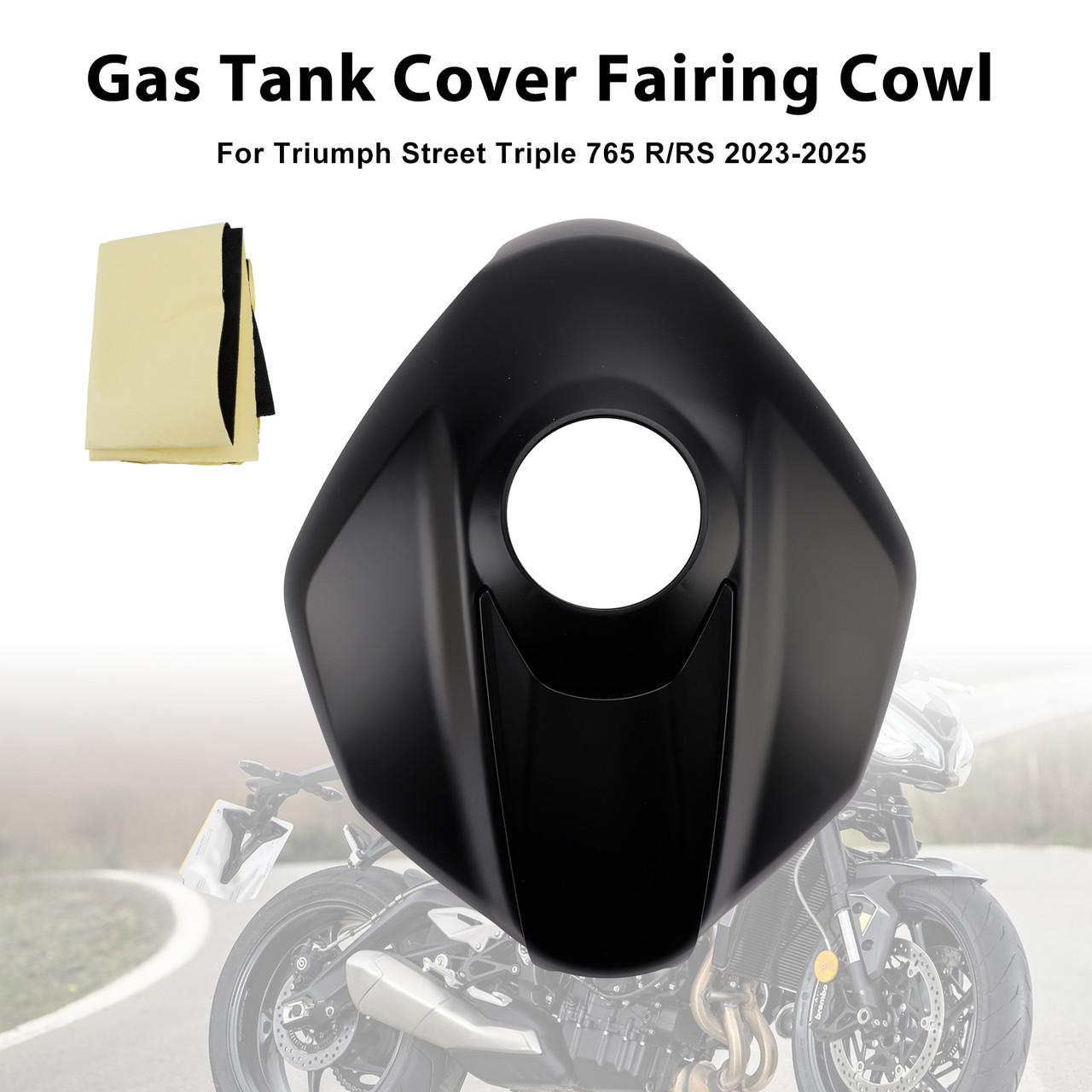 2023-2025 Triumph Street Triple 765 R/RS Gas Tank Cover Fairing Cowl Matte Black Generic