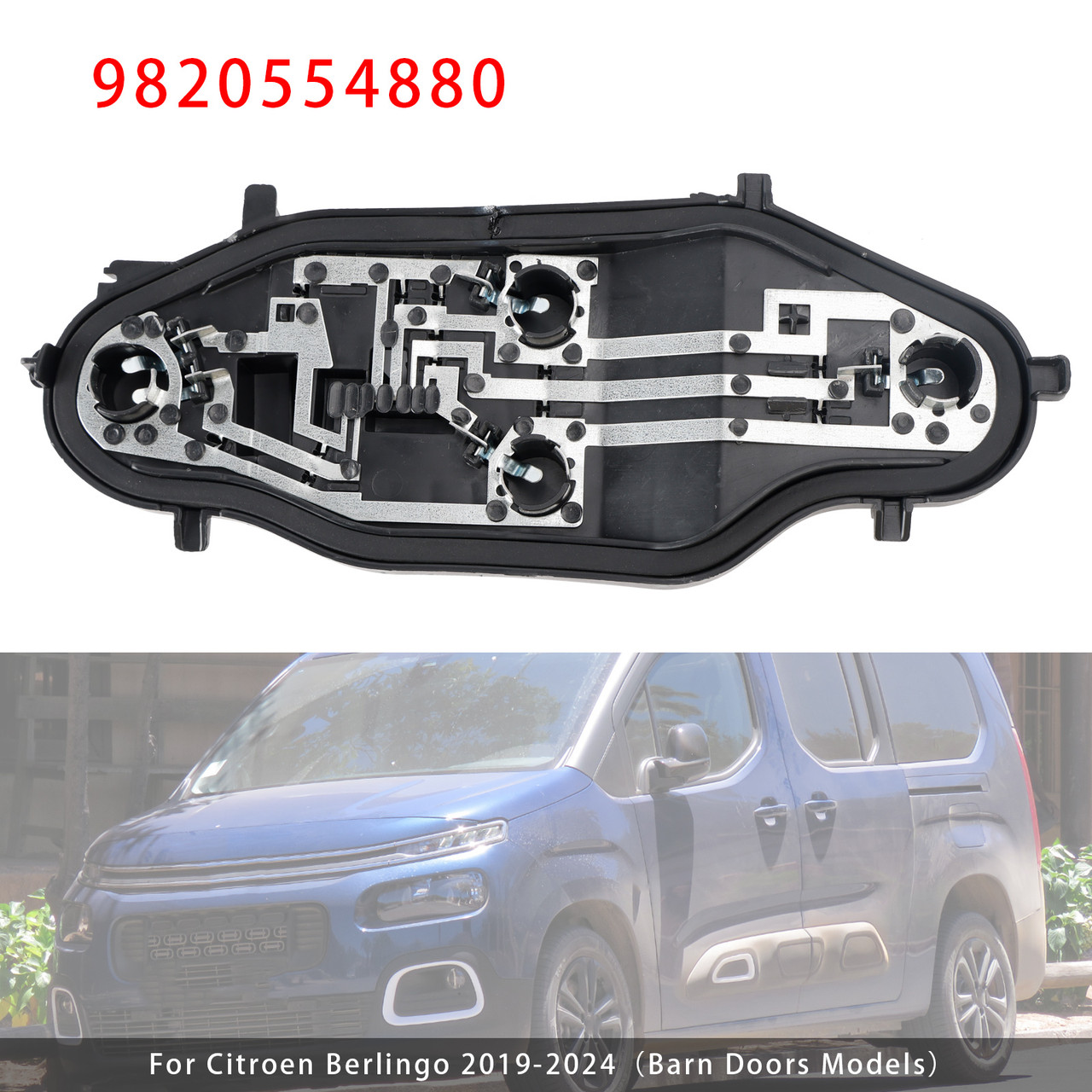 2019-2024 Peugeot Partner Right Rear Light Bulb Holder 9820554880 Generic