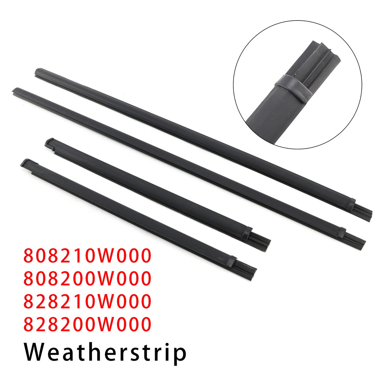 1997-2003 Infiniti QX4/Terrano Regulus 4PCS Weatherstrip Door Belt Seal Out 80821-0W000 Generic