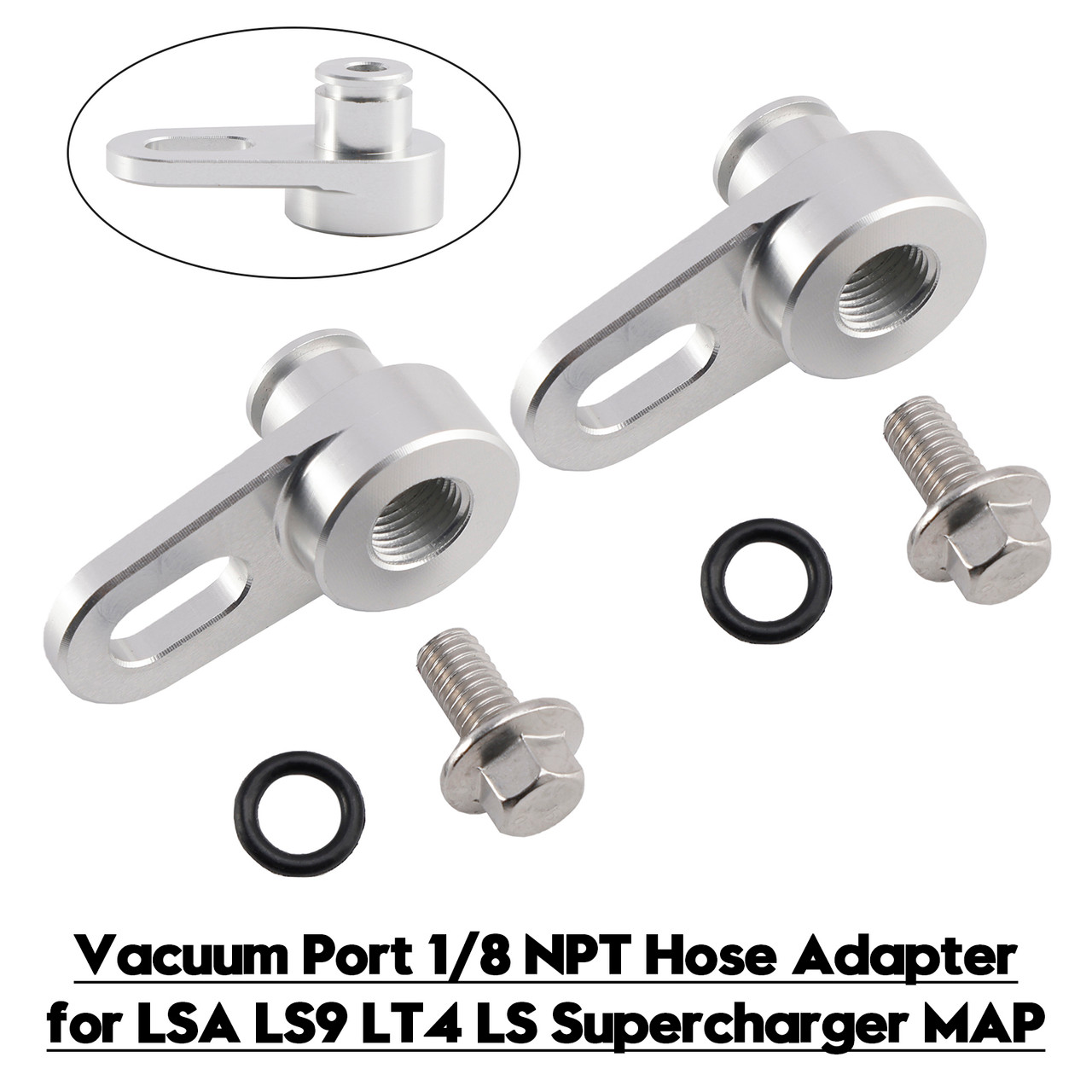 LSA LS9 LT4 LS Supercharger MAP Vacuum Port 1/8 NPT Hose Adapter Generic