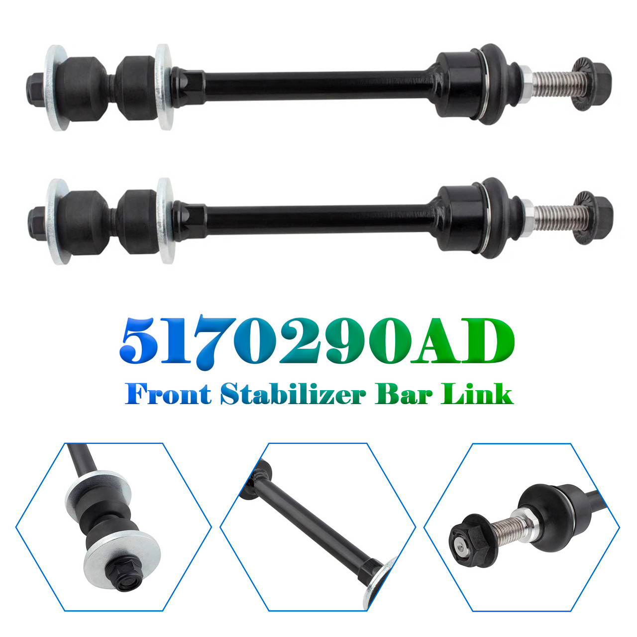 2006-2010 DODGE RAM 1500 2PCS Front Stabilizer Bar Link K80894 Generic