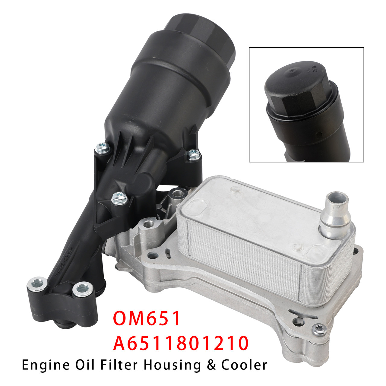 Mercedes-Benz OM651 Engine Engine Oil Filter Housing & Cooler A6511801210 Generic
