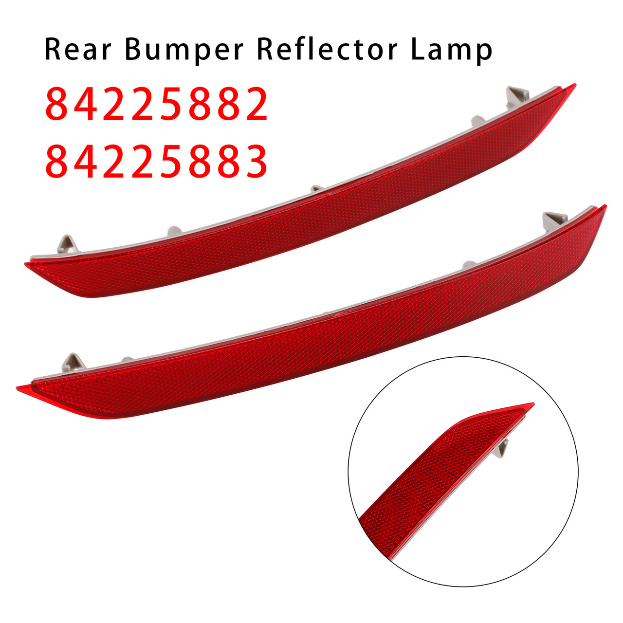 2022-2024 GMC Terrain AT4 Red Rear Left+Right Bumper Reflector Lamp 84225882 84225883 Generic