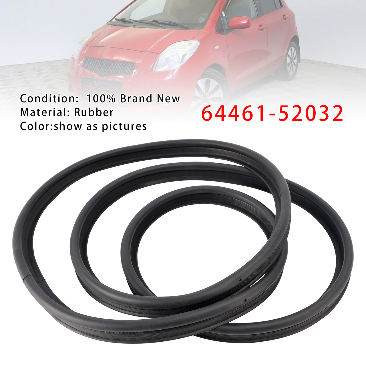 2007-2016 Toyota Yaris 4 Cyl 1.5L Trunk Lid Weatherstrip Luggage Compartment Door 64461-52032 Generic