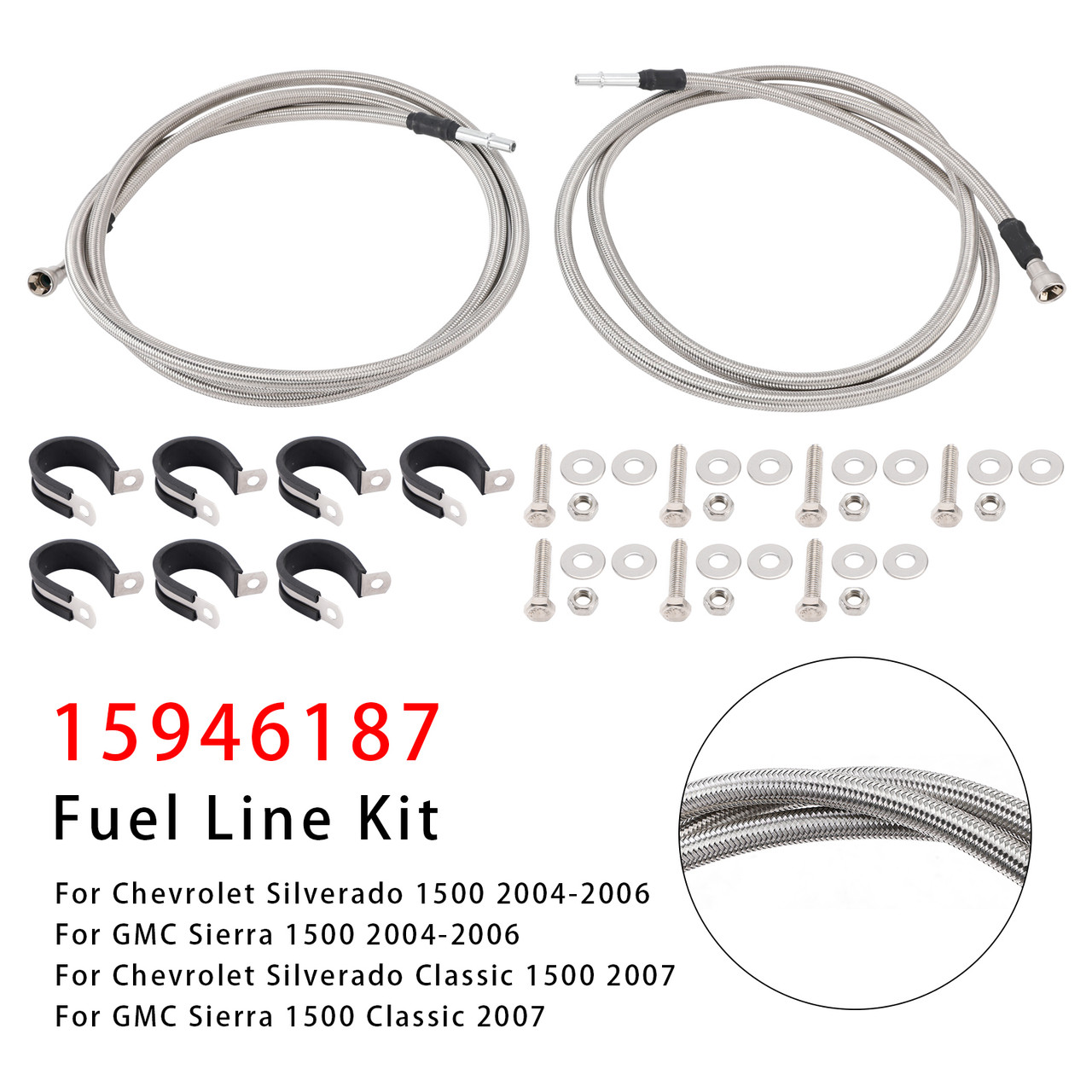 2004-2007 Chevrolet Silverado 1500/ Classic 1500 Fuel Line Kit 15946187 Generic