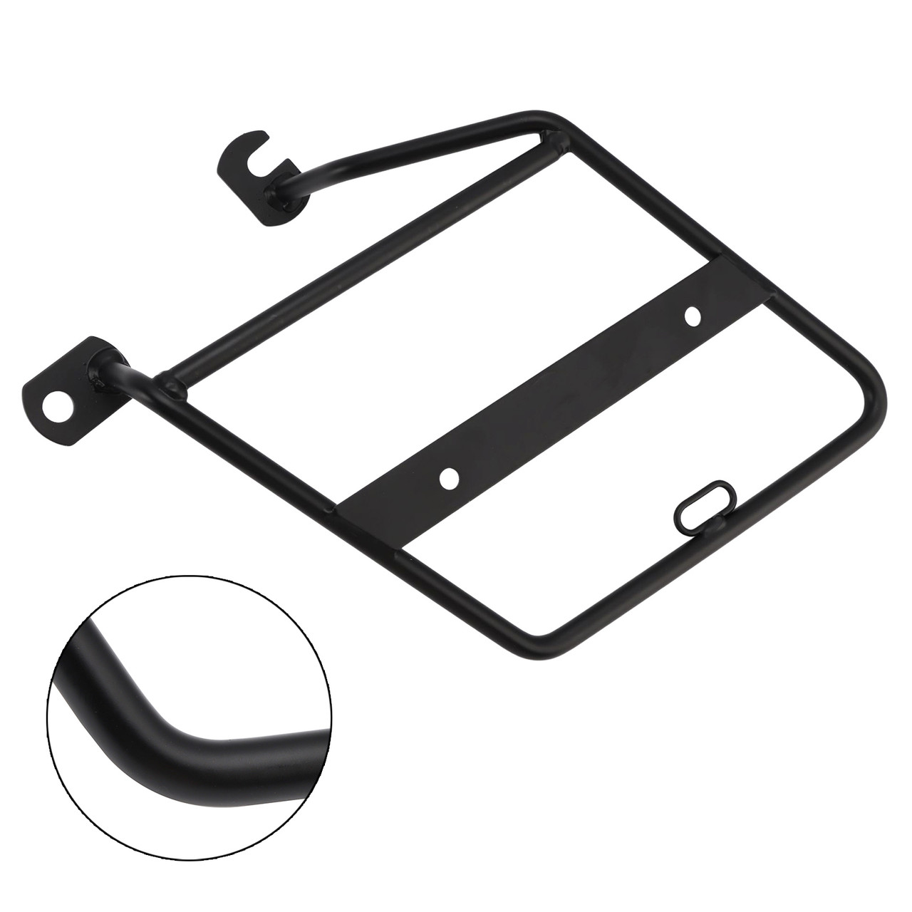 1999-2025 KAWASAKI W800 W650 W400 Left Luggage Rack Side Saddle Bag Mount Bracket Black Generic
