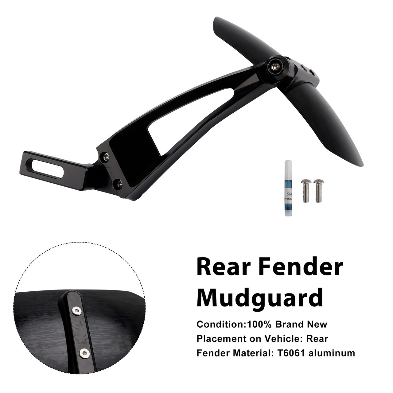 2019-2025 Triumph Scrambler 1200 400X/XC Rear Fender Mudguard Black Generic