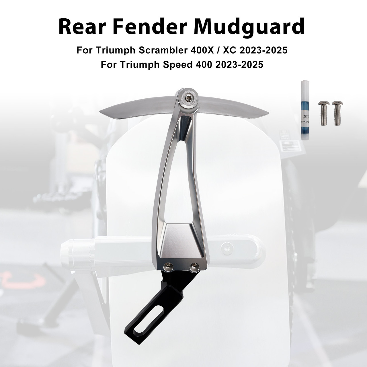 2018-2025 Triumph Speedmaster Rear Fender Mudguard Silver Generic