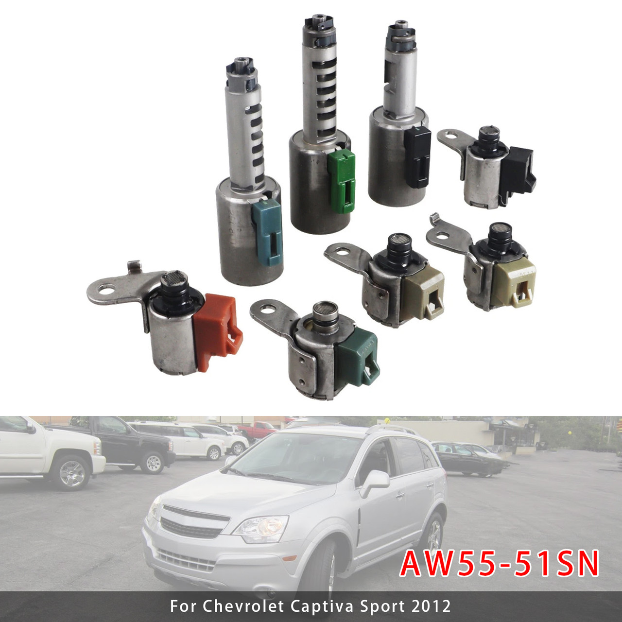 2000-2008 Volvo C30 S40 S60 S80 V50 V70 XC90 8PCS Transmission Shift Solenoids Valve AW55-51SN Generic