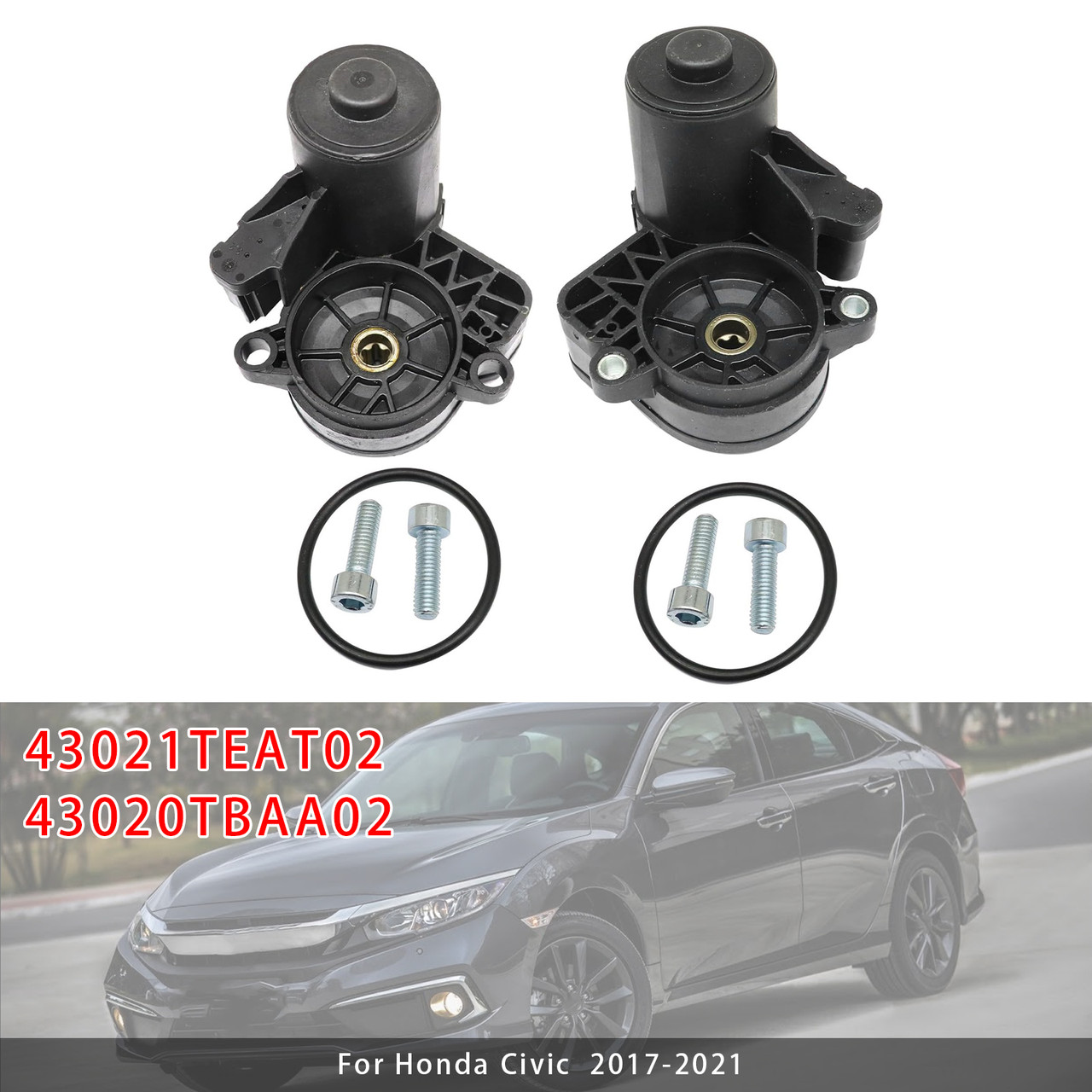 2017-2021 Honda Civic 2x Rear Left+Right Parking Brake Actuator 43021TEAT02 43020TBAA02 Generic