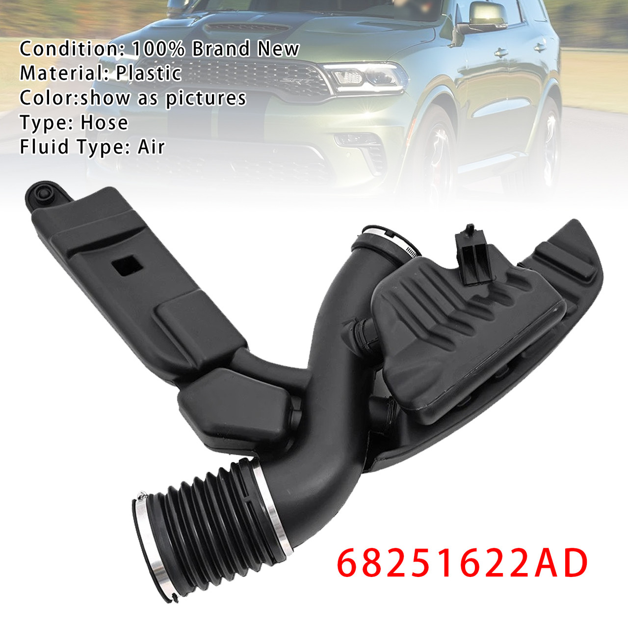 2016-2025 Dodge Durango 3.6L Air Intake Hose Duct 68251622AD Generic