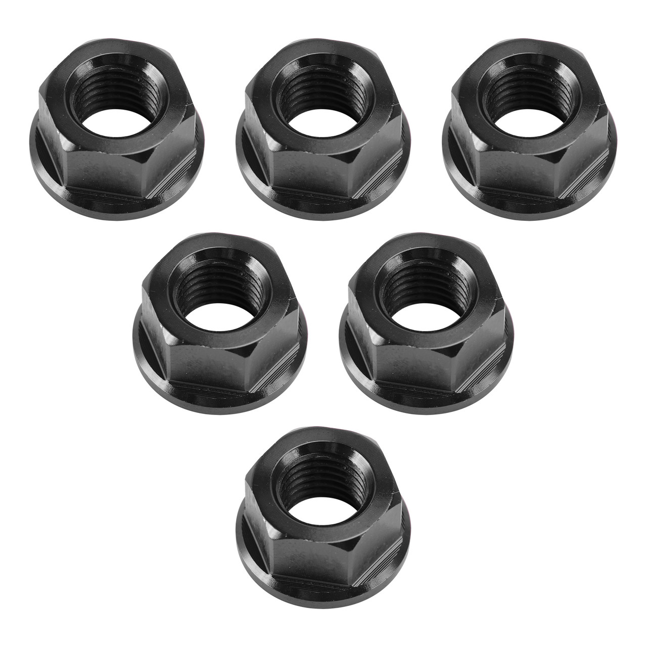 CNC Aluminum Rear Sprocket Carrrier Flange Nuts Set M10x1.25 Black