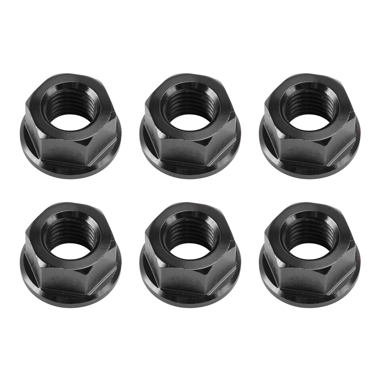 CNC Aluminum Rear Sprocket Carrrier Flange Nuts Set M10x1.25 Black