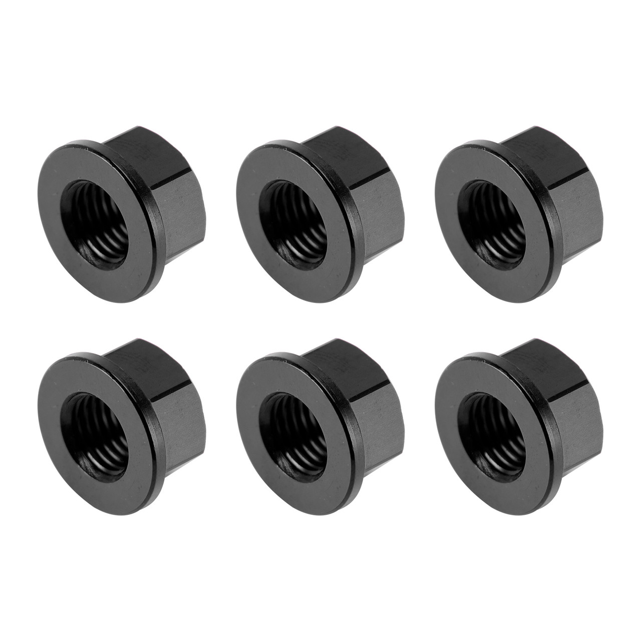 CNC Aluminum Rear Sprocket Carrrier Flange Nuts Set M10x1.25 Black