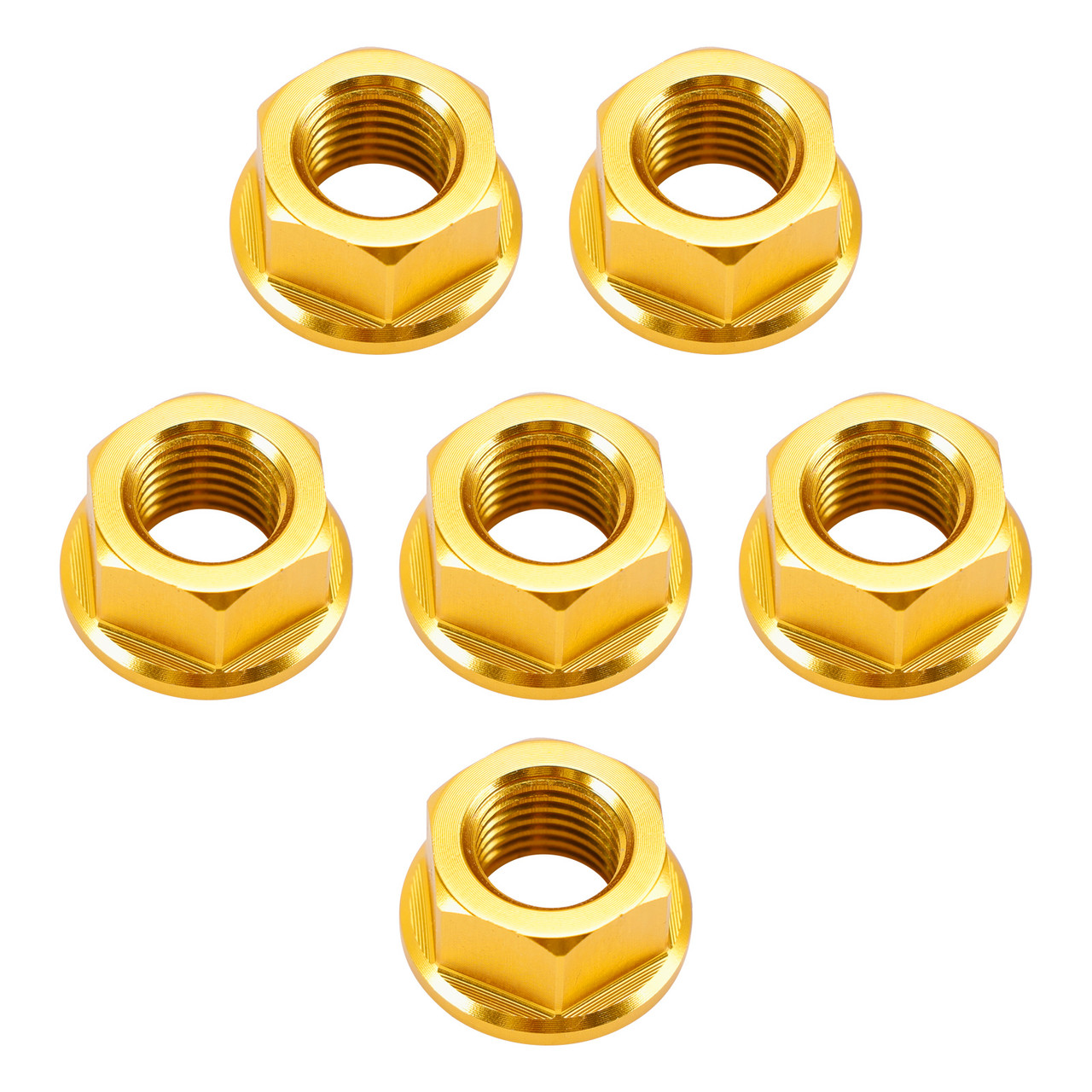 CNC Aluminum Rear Sprocket Carrrier Flange Nuts Set M10x1.25 Gold