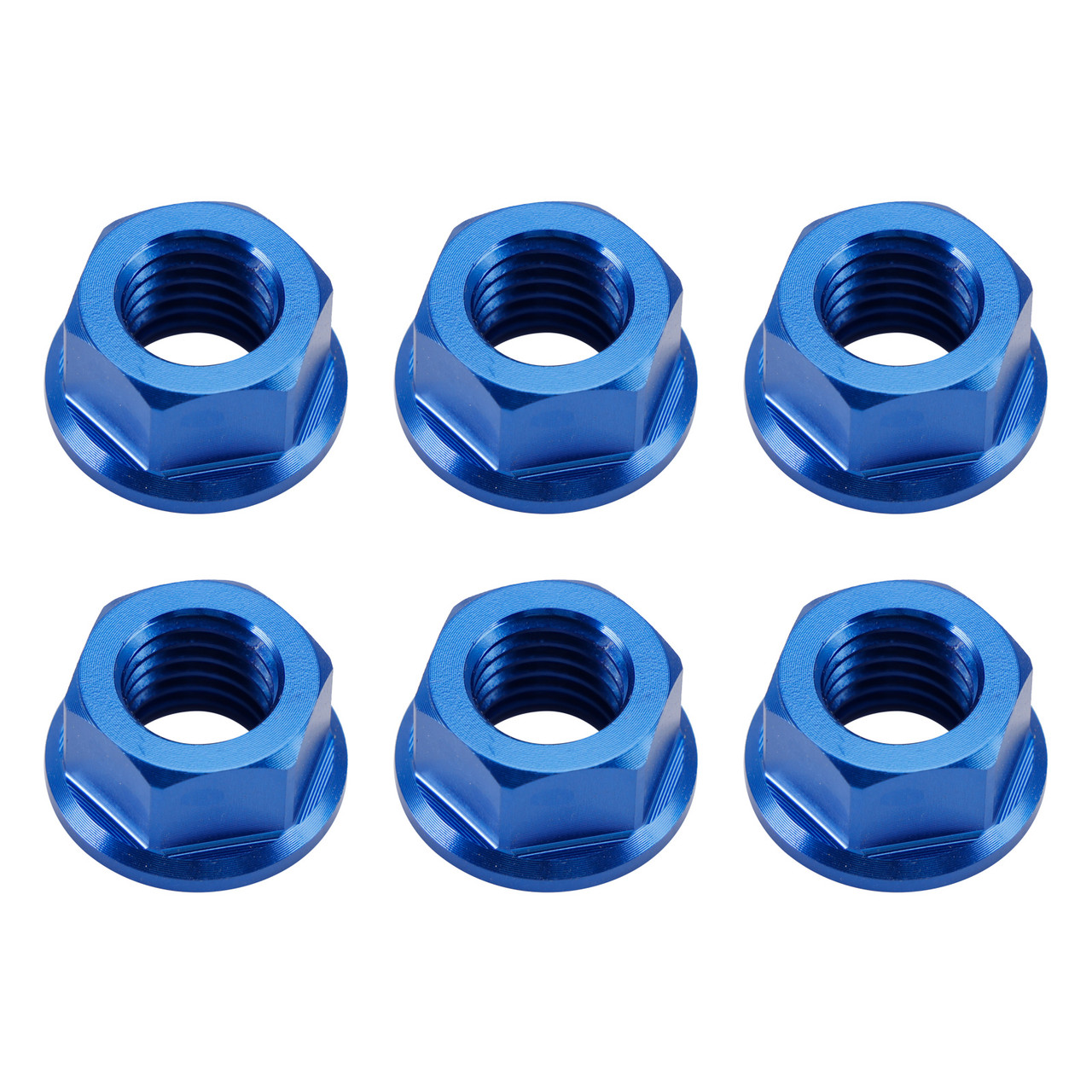CNC Aluminum Rear Sprocket Carrrier Flange Nuts Set M10x1.5mm Blue
