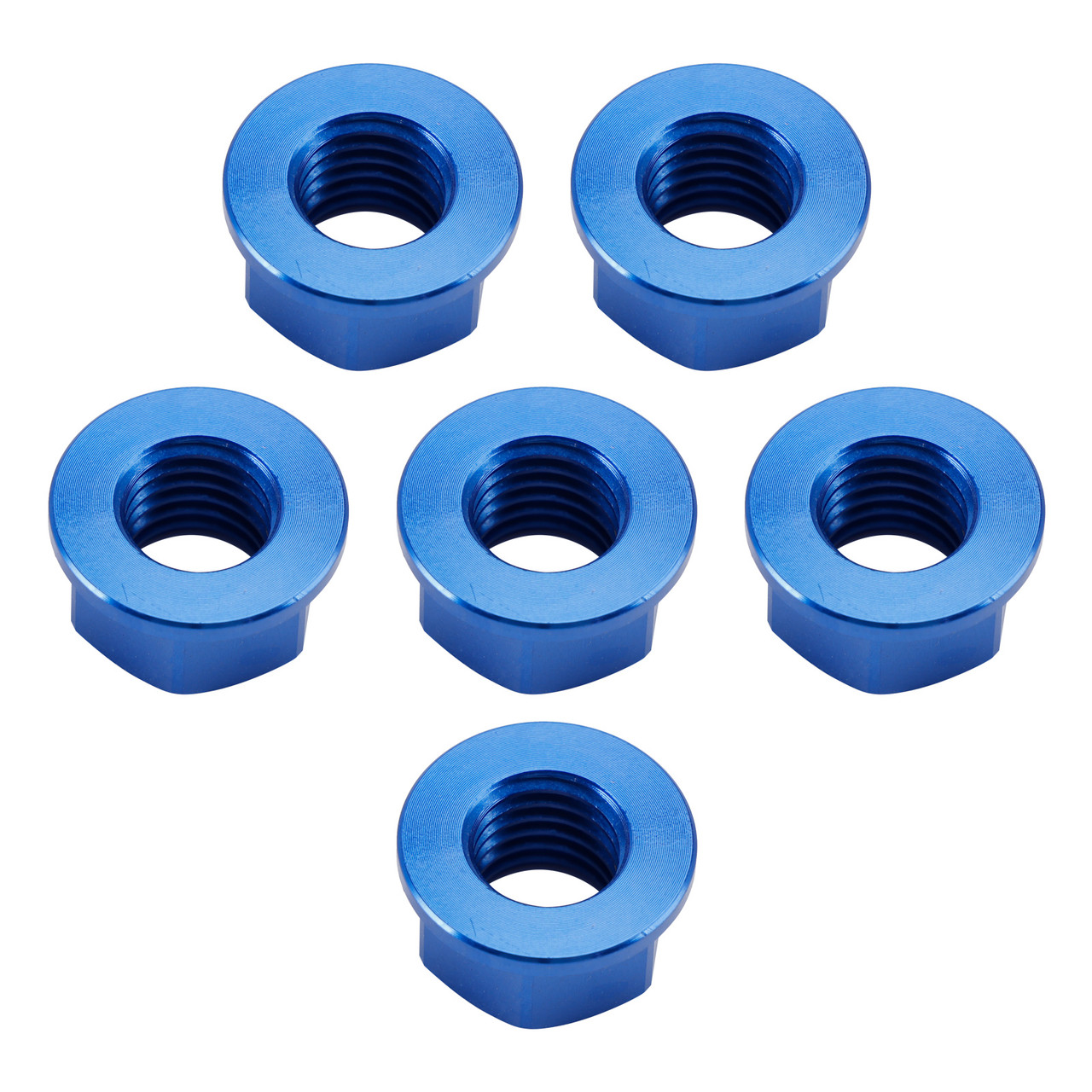 CNC Aluminum Rear Sprocket Carrrier Flange Nuts Set M10x1.5mm Blue