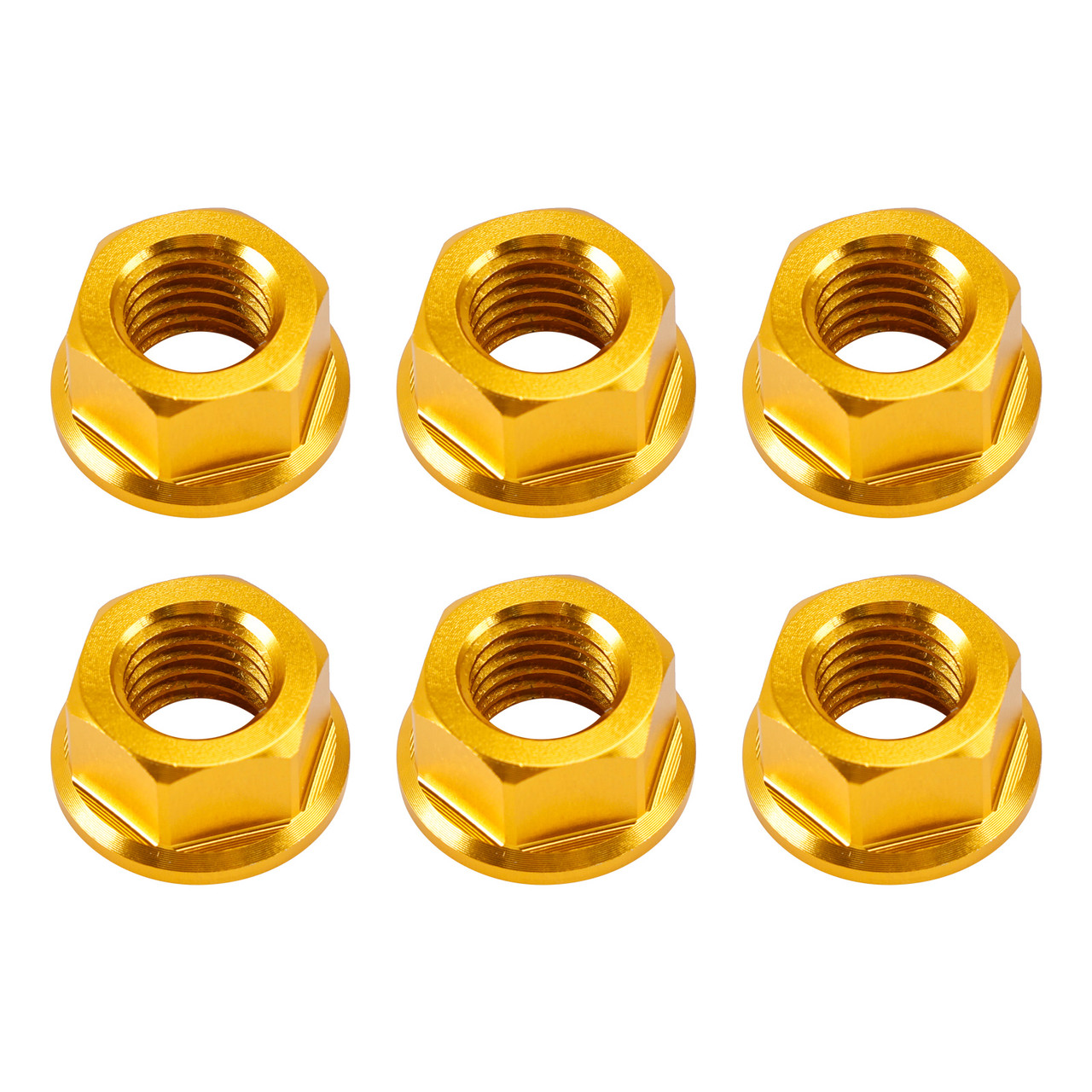 CNC Aluminum Rear Sprocket Carrrier Flange Nuts Set M10x1.5mm Gold