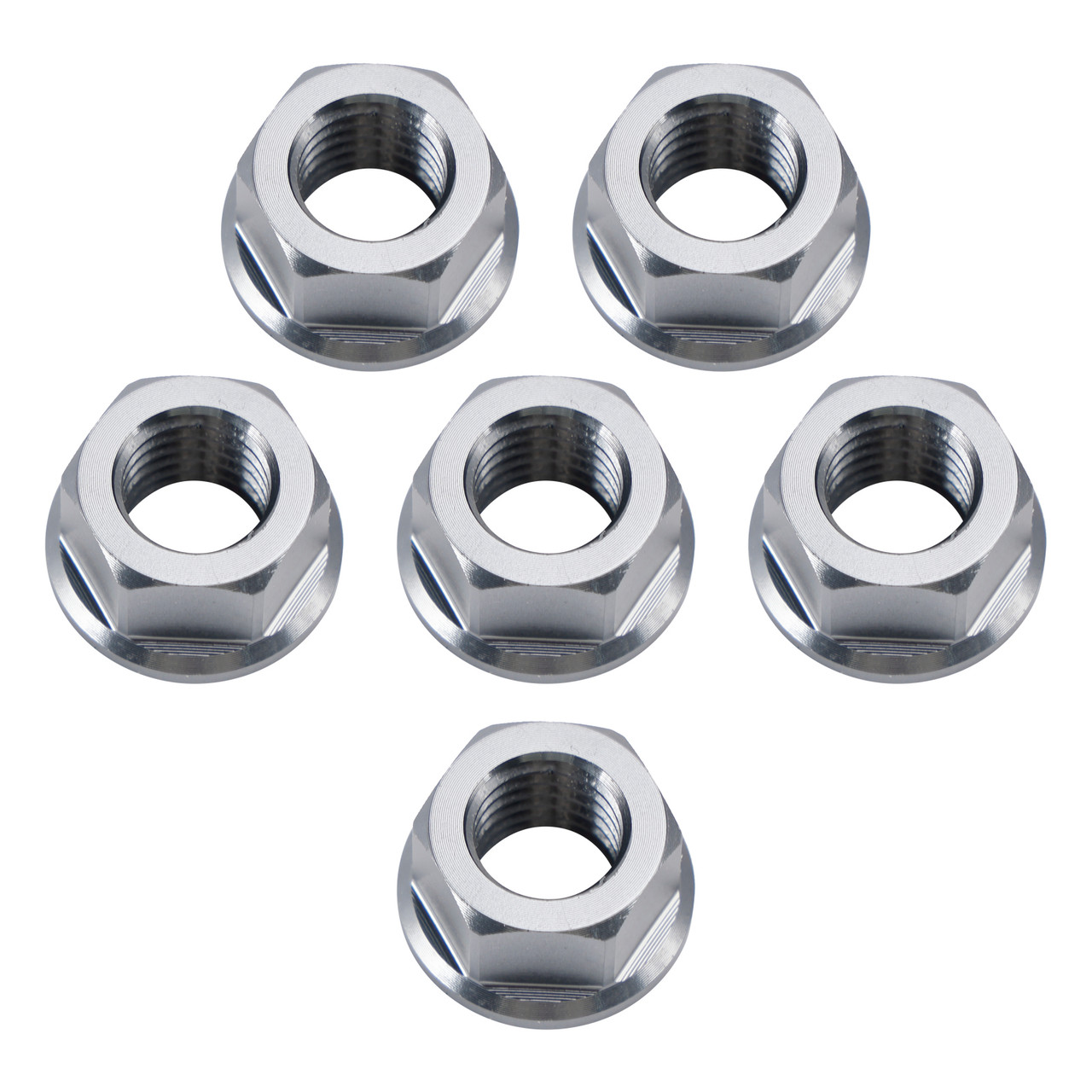 CNC Aluminum Rear Sprocket Carrrier Flange Nuts Set M10x1.5mm Gray